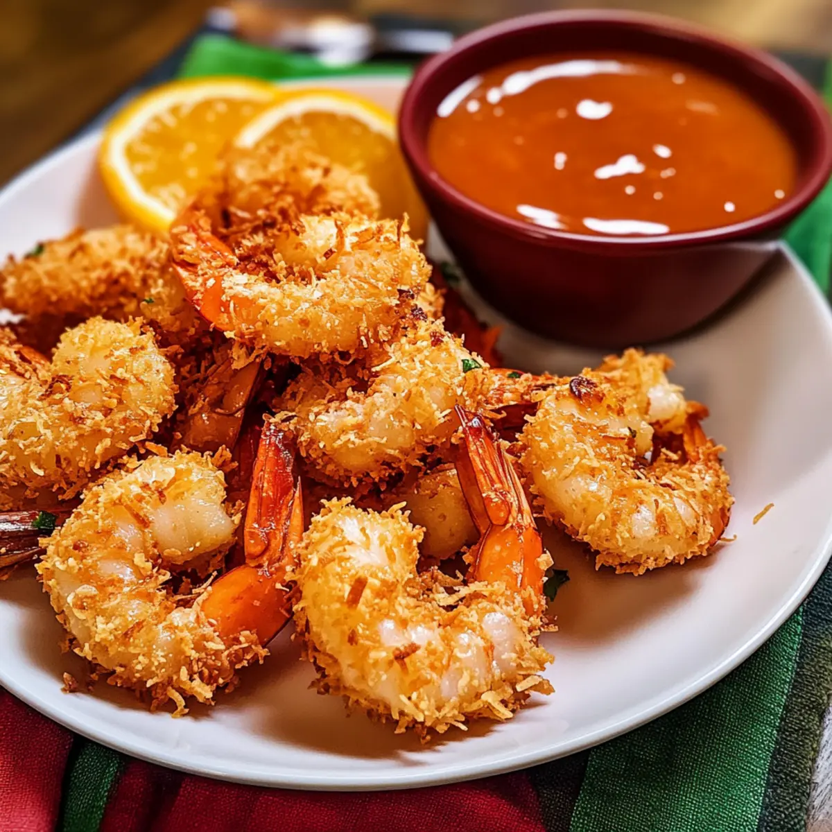 Kokosnuss Garnelen mit süßer Dipsauce