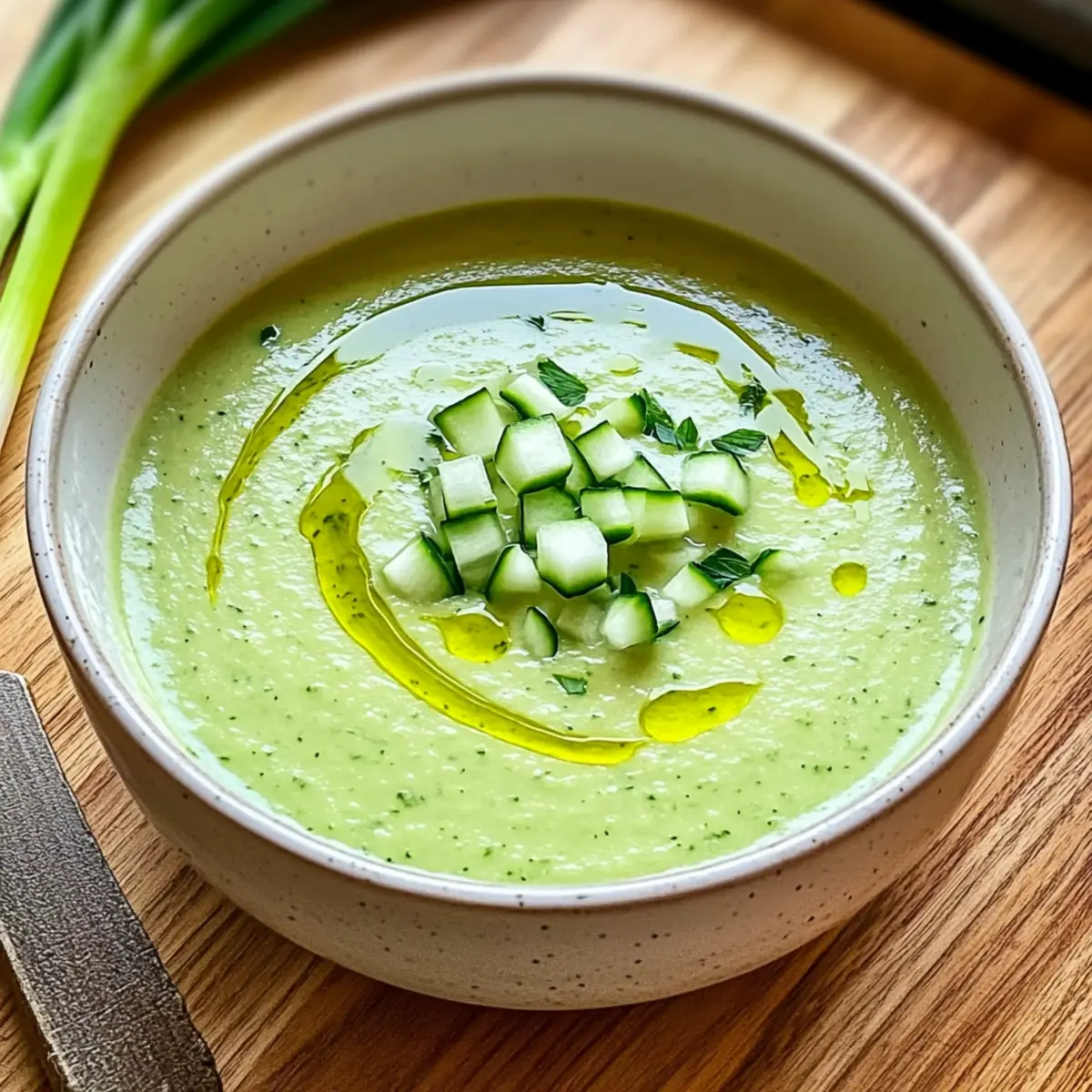 Erfrischendes Gurken-Gazpacho für heiße Tage