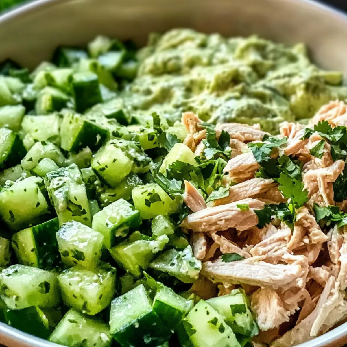 Grüner Göttin Hähnchensalat in 15 Minuten genießen
