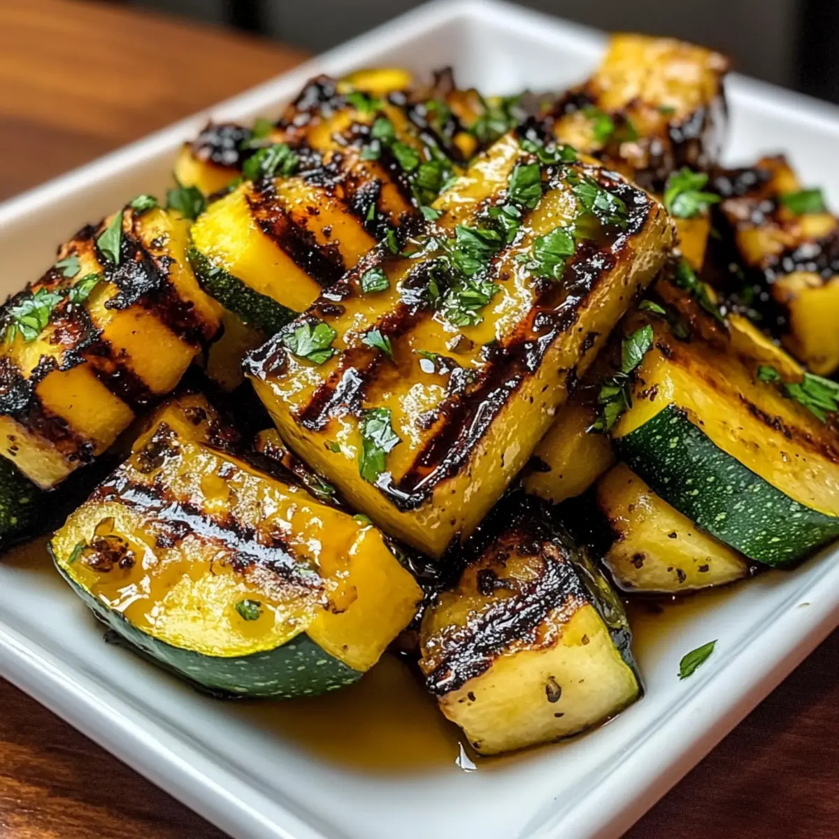 Gegrillter Sommerkürbis mit Balsamico-Glasur Genuss