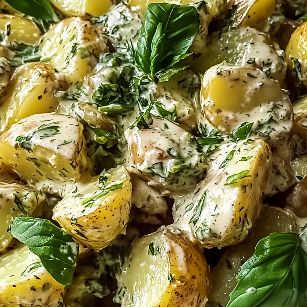 Ernte Kartoffelsalat mit cremigem Dressing