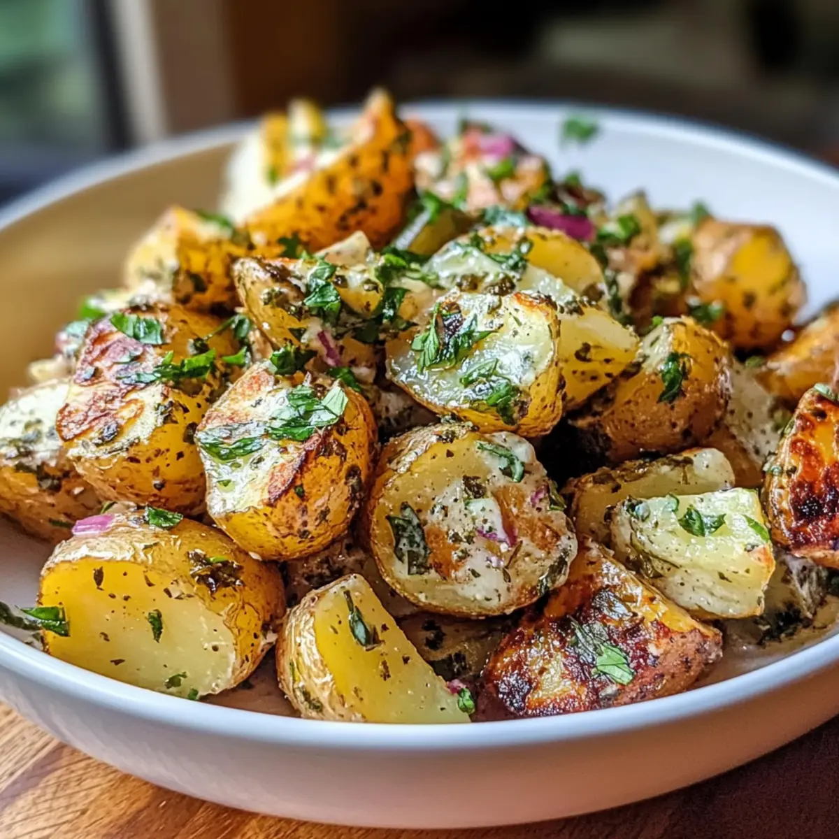 Kräuter-Röstkartoffelsalat – Knusprig und voller Geschmack