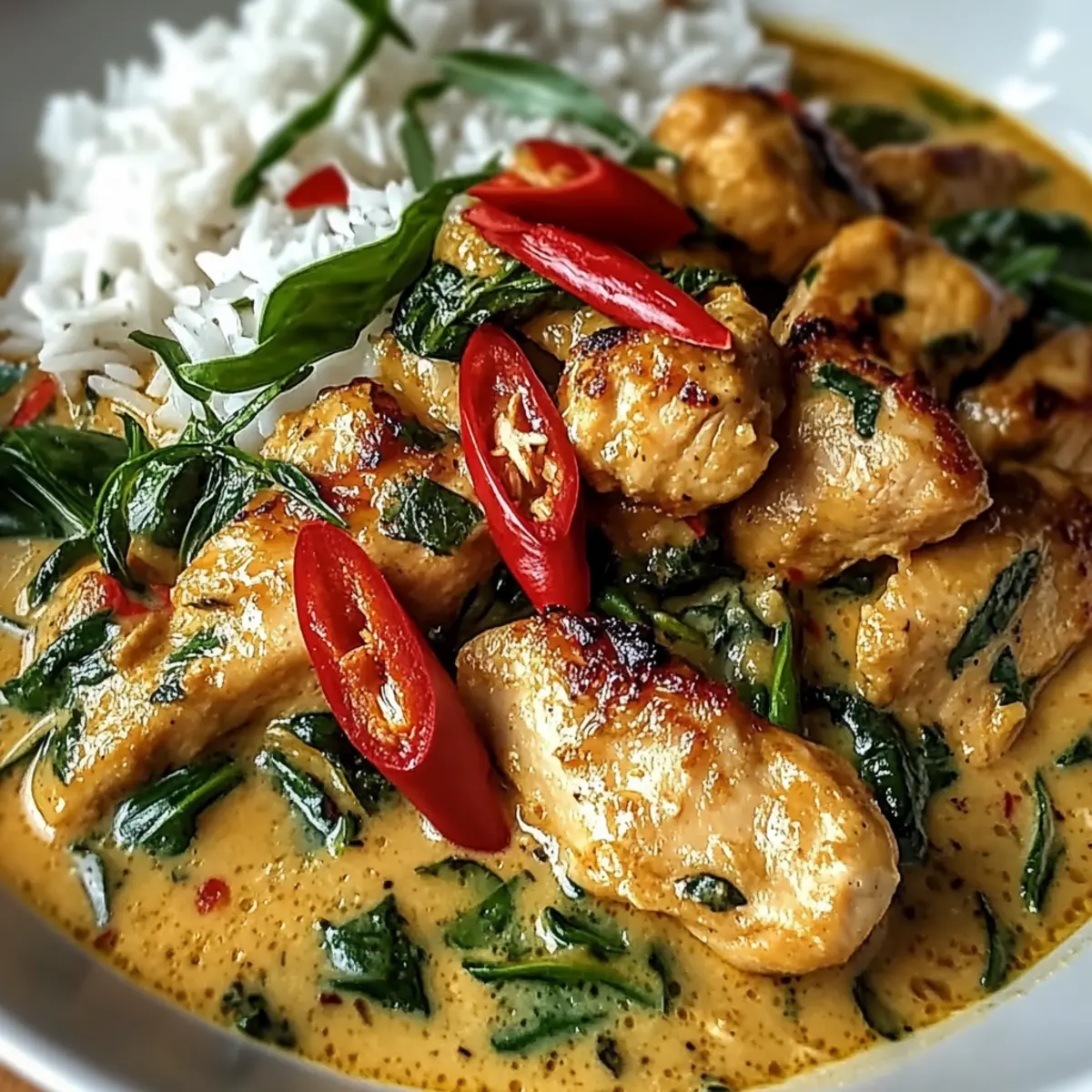 Zitronengras-Hühnchen mit thailändischem Kokosnuss-Curry