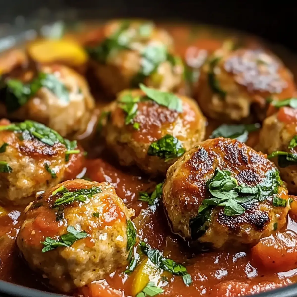 Mediterrane Hackbällchen in Tomatensoße selbstgemacht