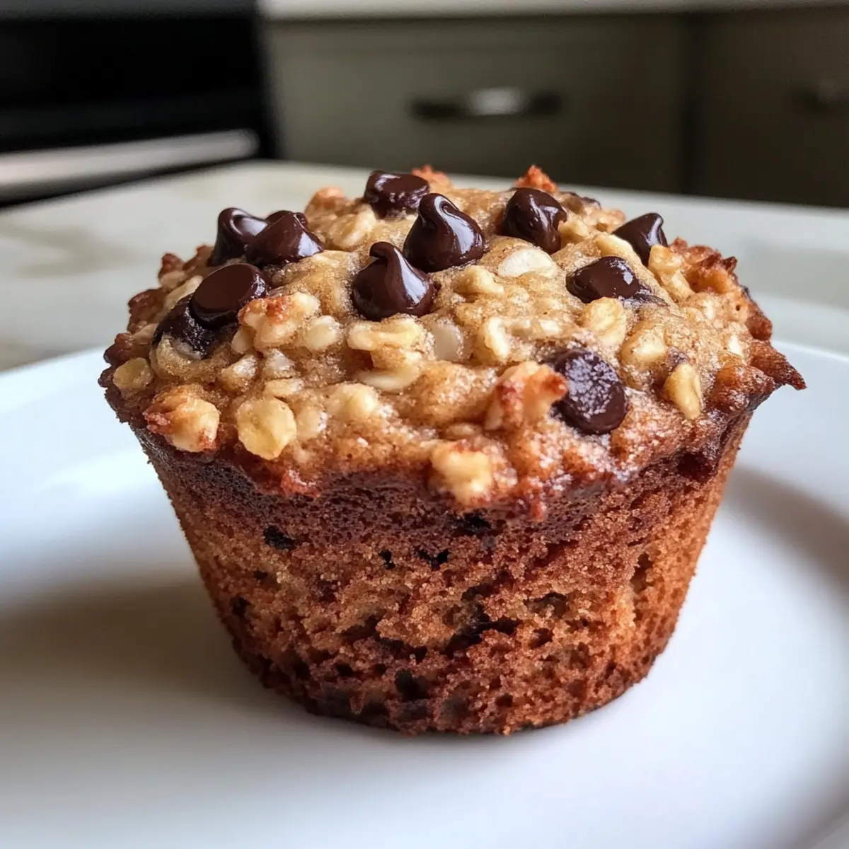 Haferflocken-Schokoladenstückchen-Muffins für jeden Tag