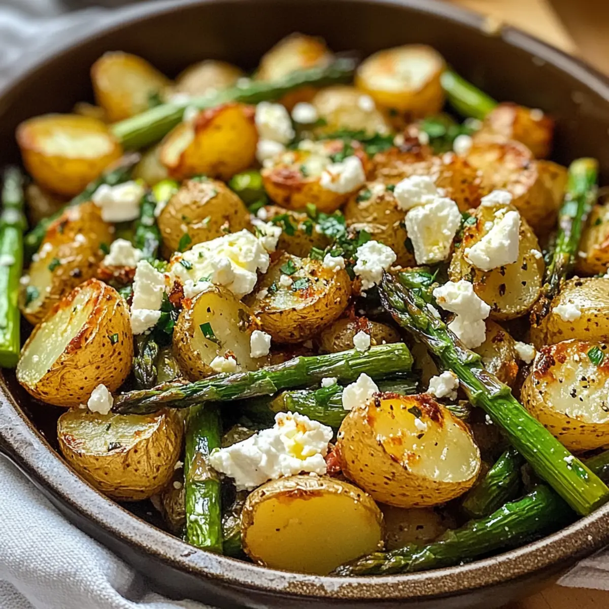 Ofenkartoffeln mit grünem Spargel einfach gemacht