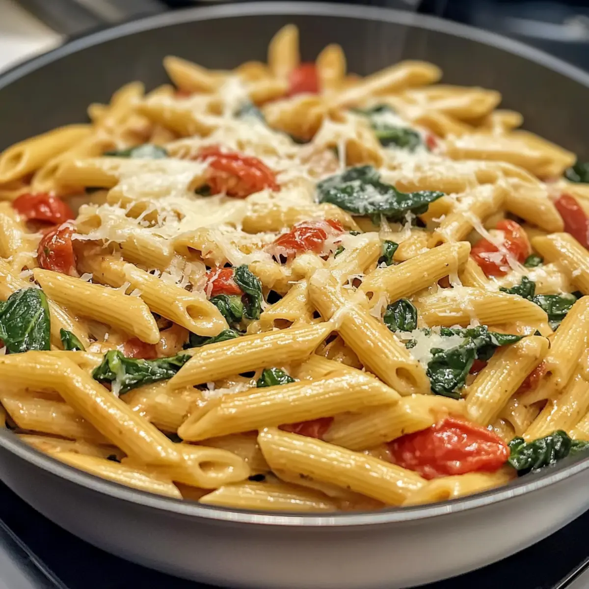 Eintopf Spinat Tomaten Pasta: Blitzschnell und Lecker