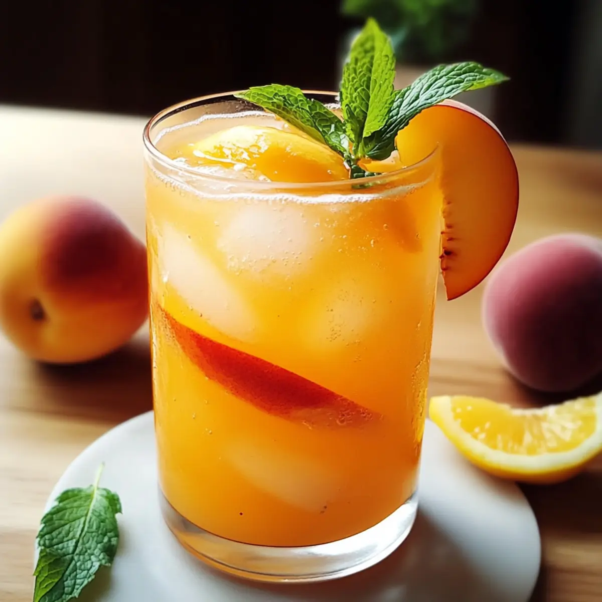 Erfrischende Pfirsichlimonade für heiße Sommertage