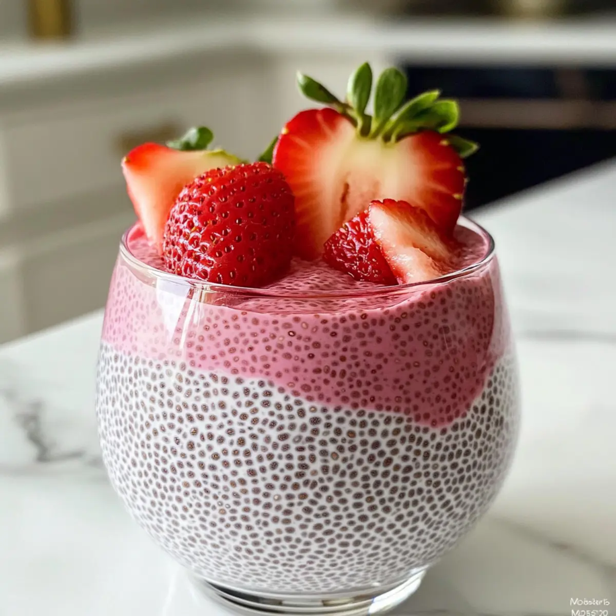 Erdbeer Chia Pudding für ein gesundes Frühstück