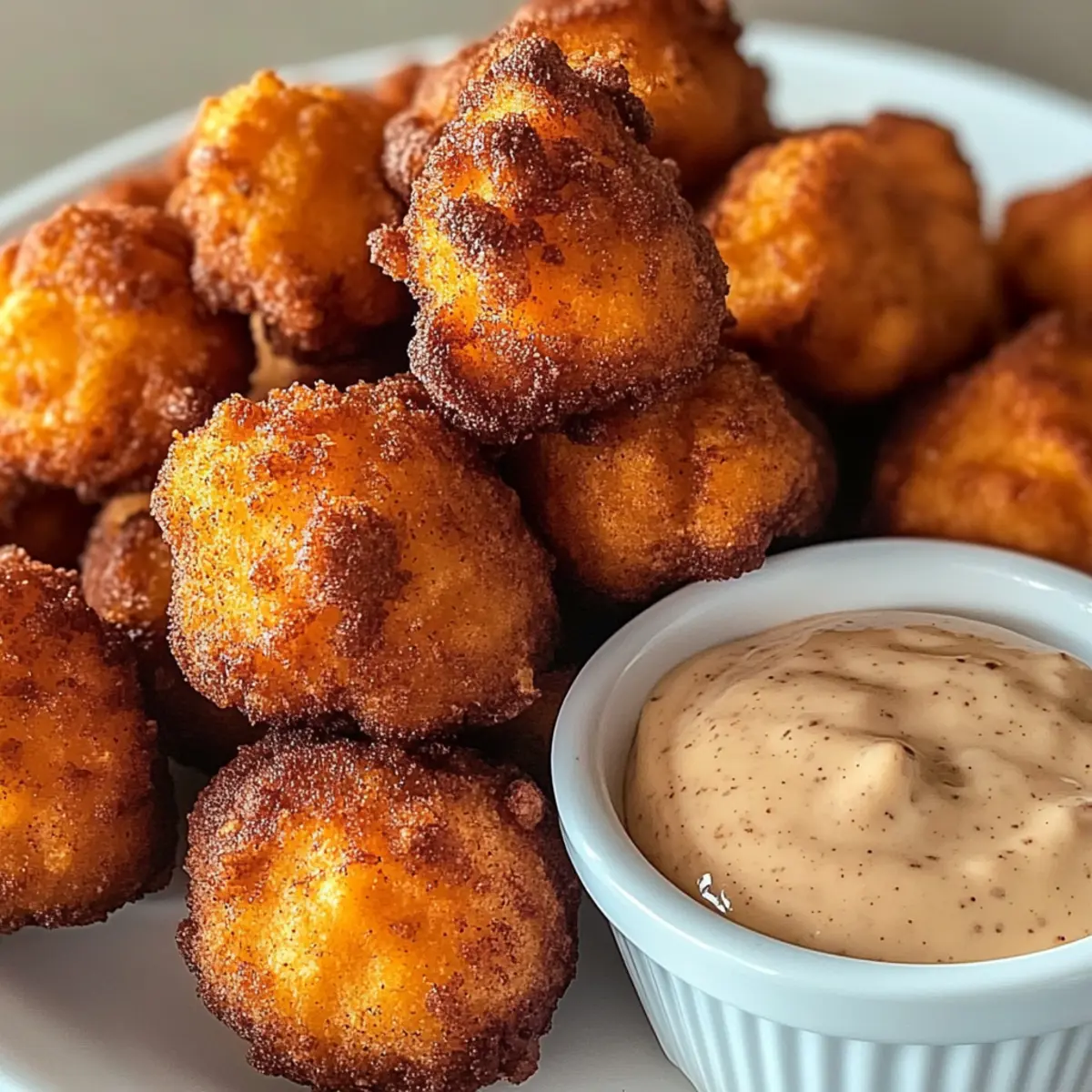 Süßkartoffel-Hushpuppies mit Zimtbutter-Dip