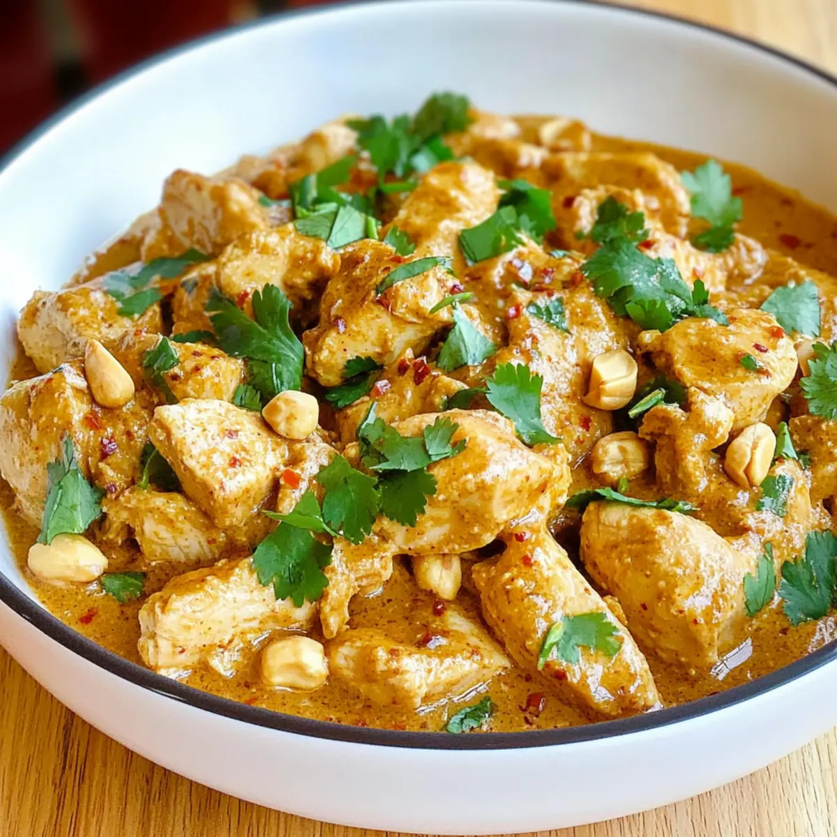 Thai-Erdnuss-Hühnchen in 30 Minuten zubereiten
