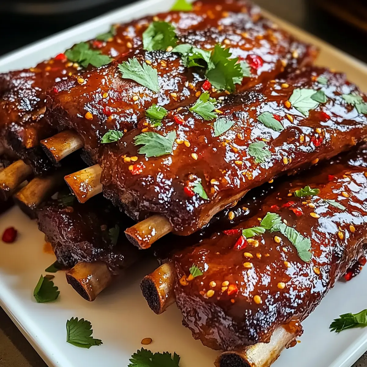 Thailändische süße Chili-Rippchen im Slow Cooker