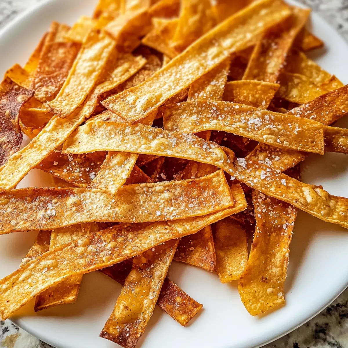 Crispy Tortillastreifen mit nur 3 Zutaten