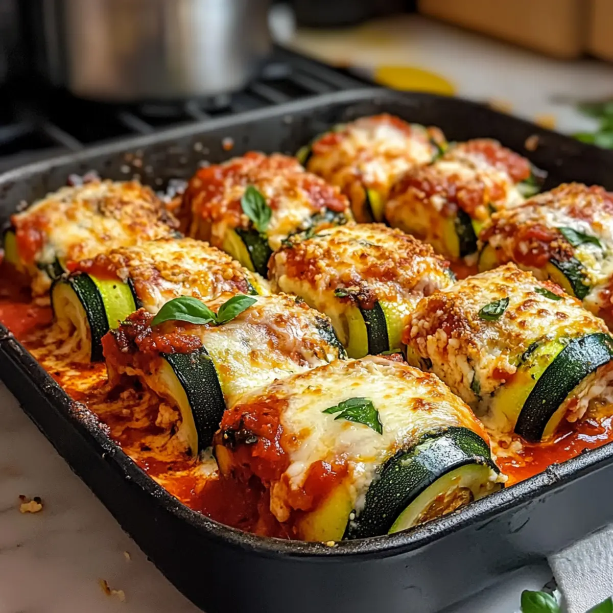 Zucchini-Rollatini für ein gesundes Abendessen