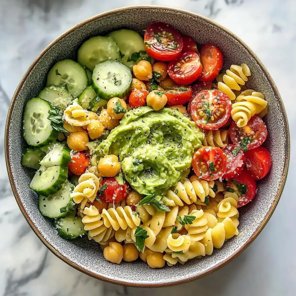 Frischer Avocado-Pasta-Salat für den Sommer