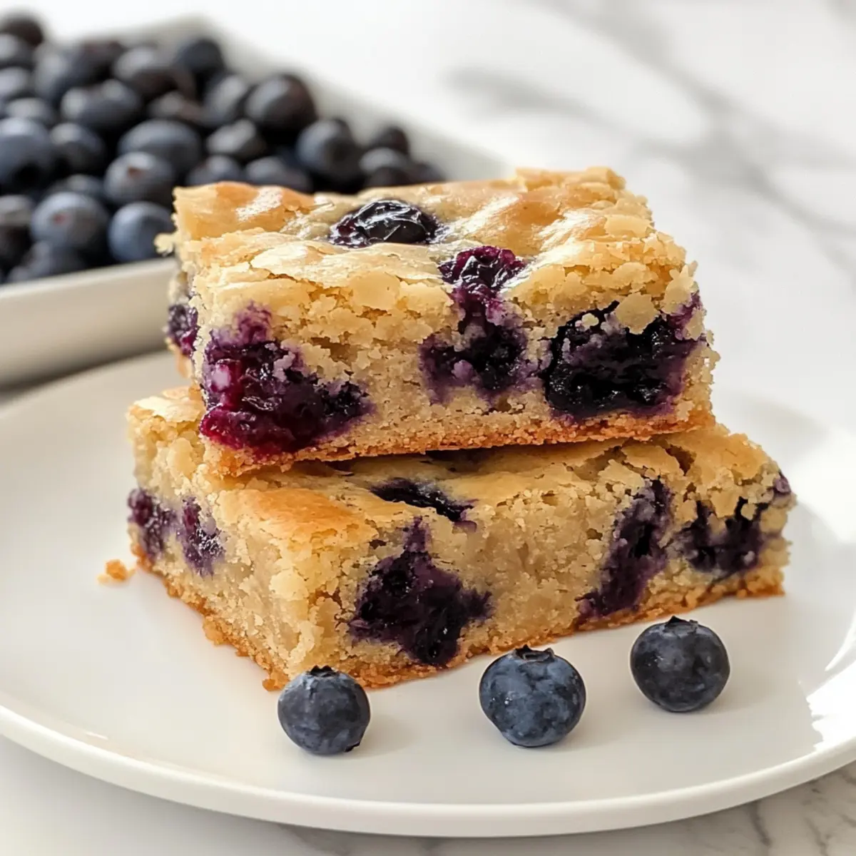 Blaubeer Blondies für den perfekten Genuss