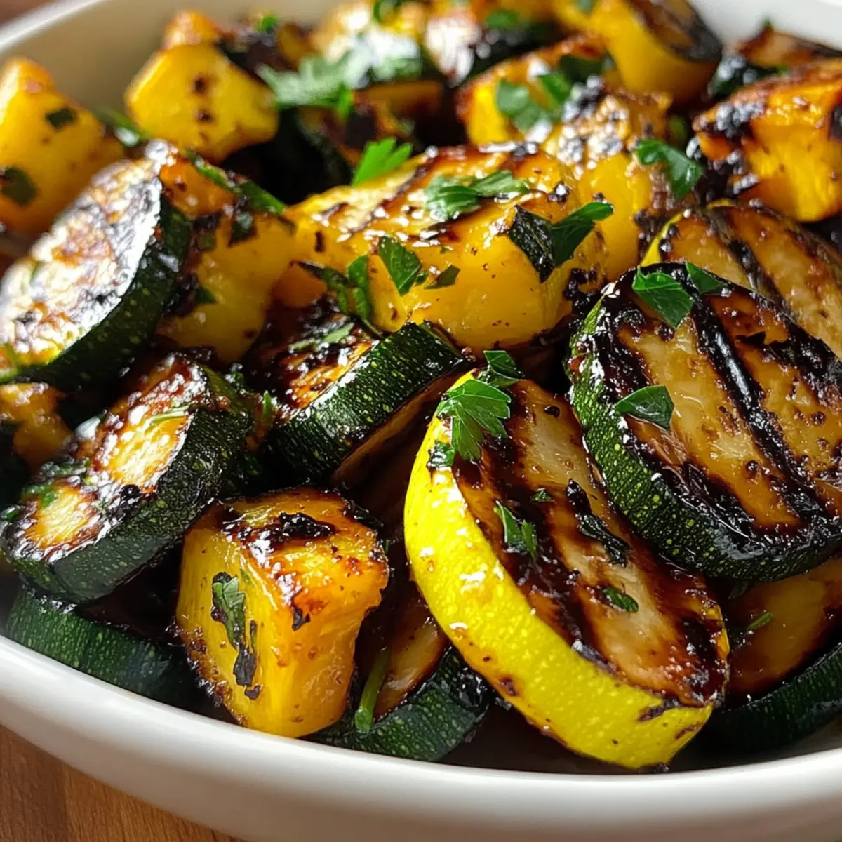 Gegrillter Sommer-Kürbis und Zucchini ganz einfach
