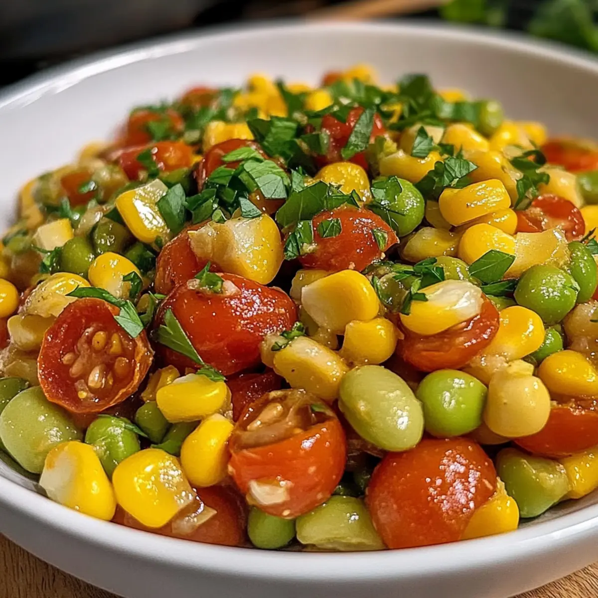 Klassischer Sommer-Succotash für Genussfreunde