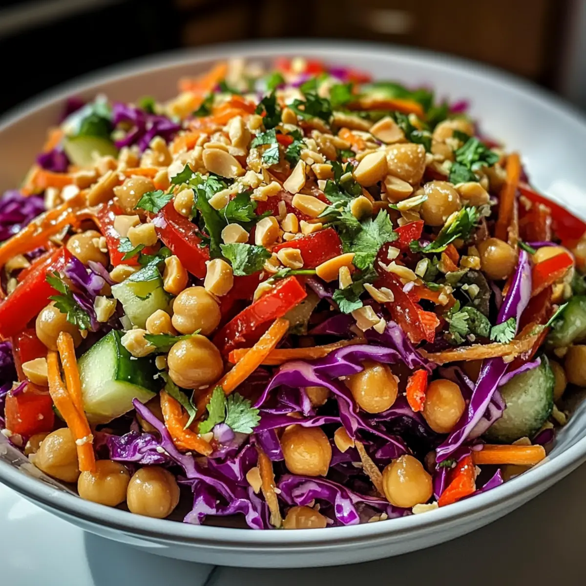 Knuspriger Thai Kichererbsensalat Rezept für Genuss