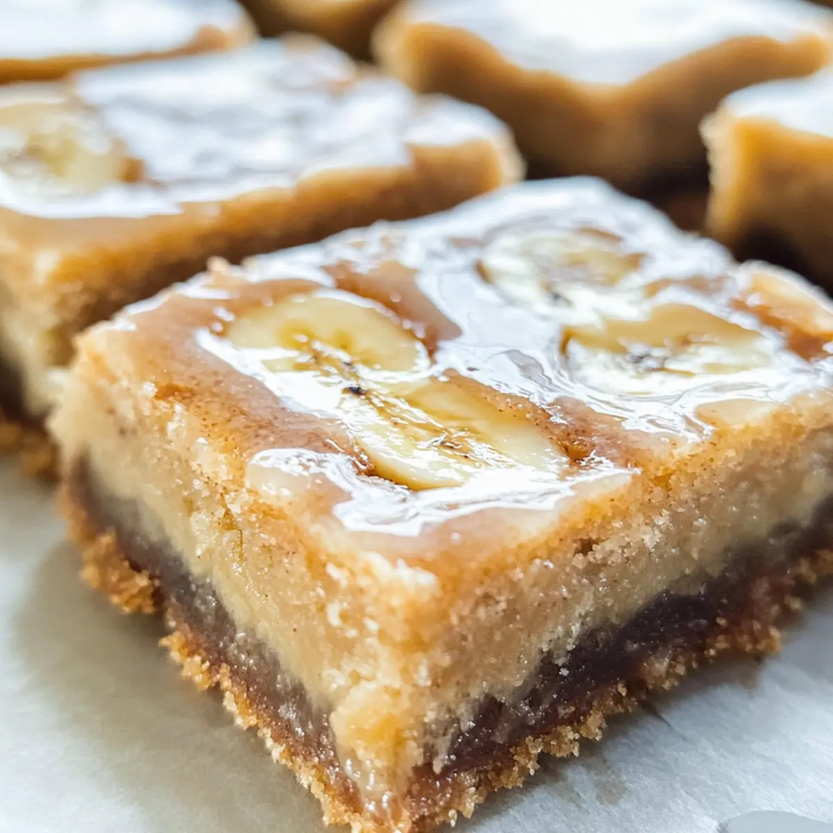 Fudgy Bananenriegel mit brauner Butter Vanilleglasur