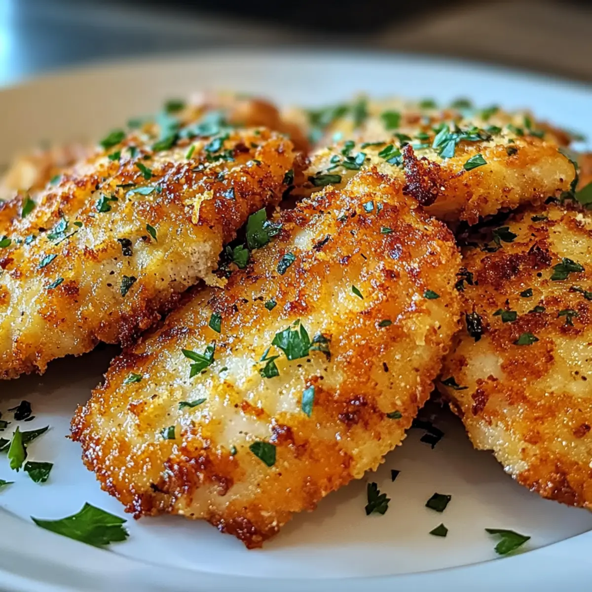 Knoblauch Parmesan Ranch zerdrücktes Hähnchen einfach zubereiten