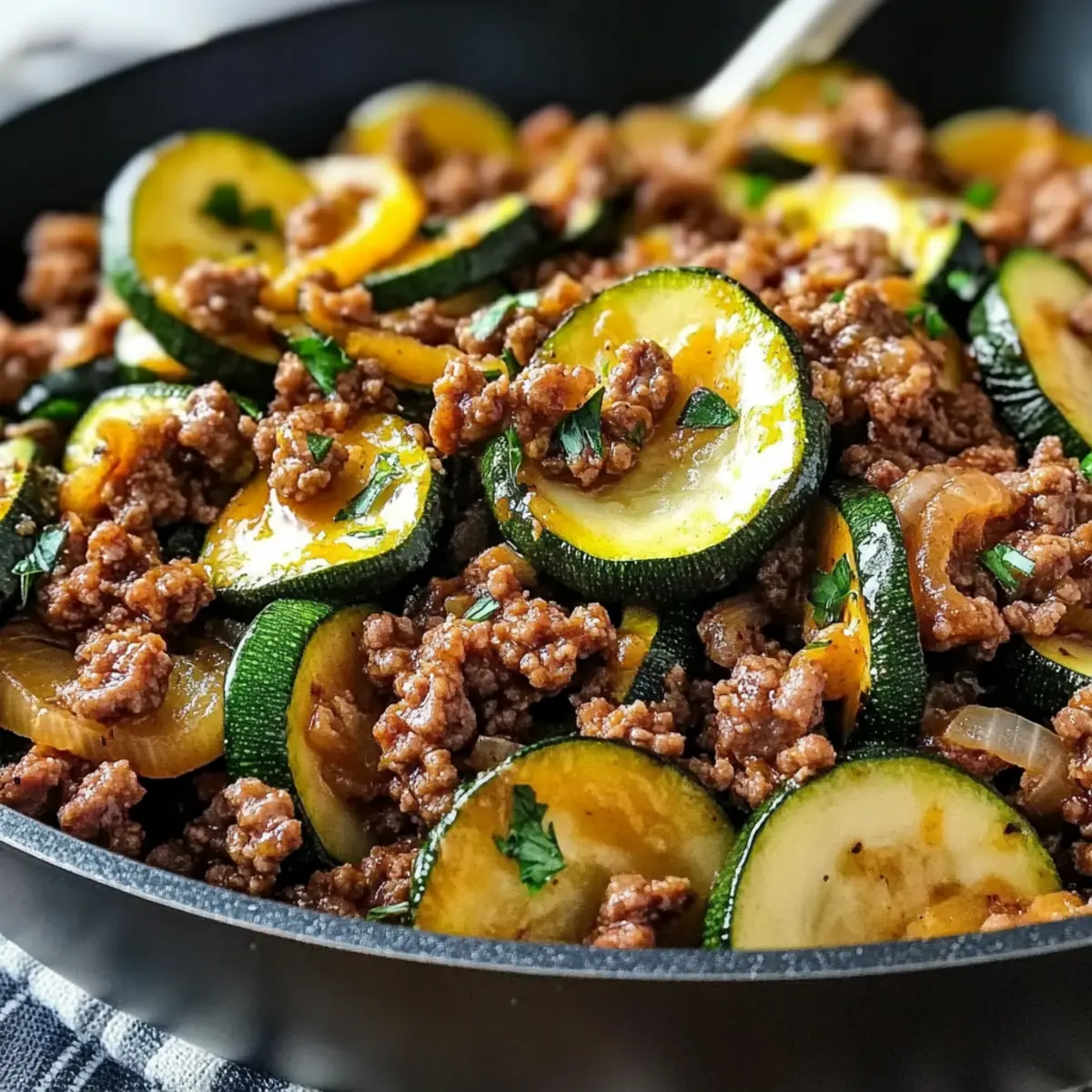 Gesunde ketogene Zucchini-Hackfleisch-Pfanne leicht gemacht