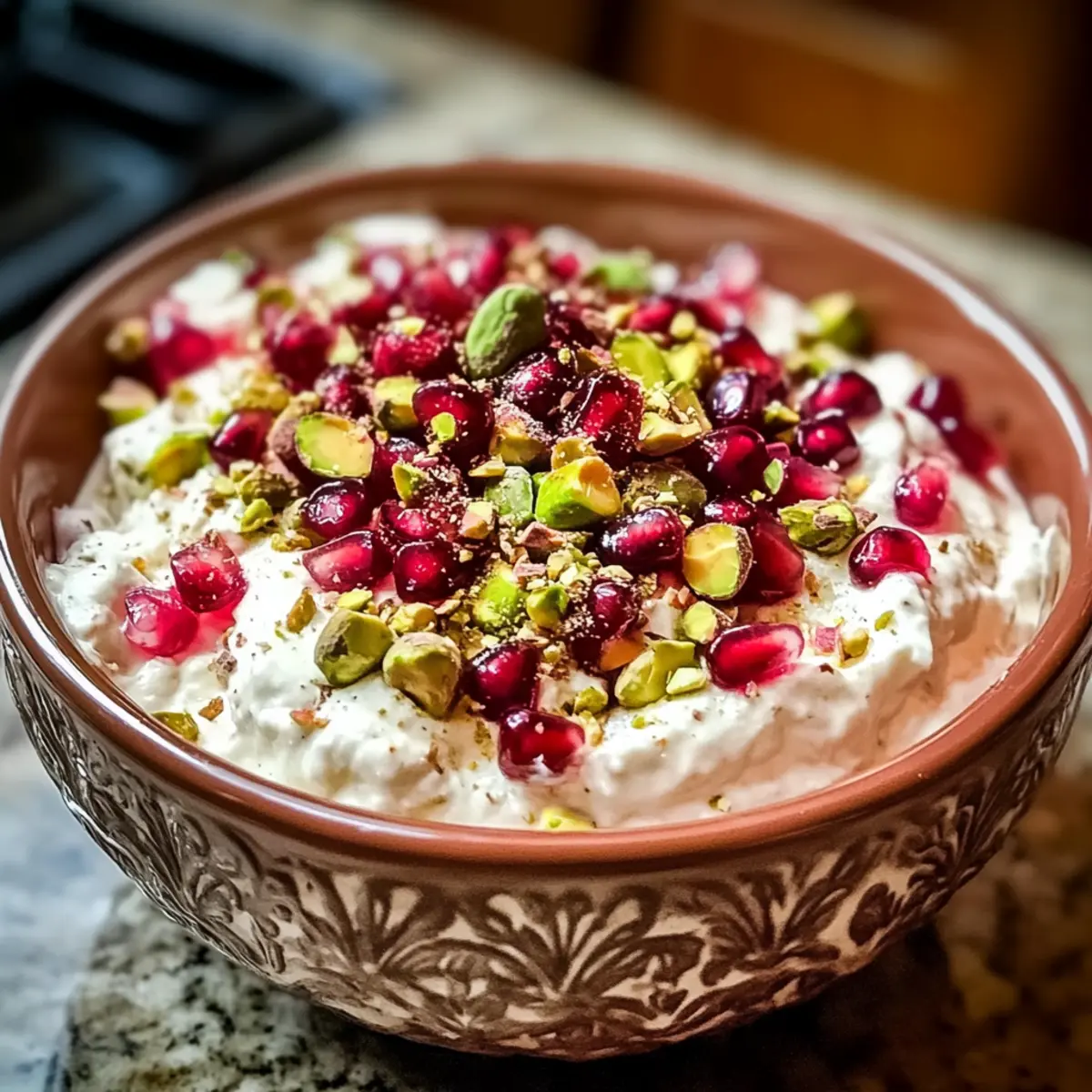 Granatapfel-Pistazien-Feta-Creme für jeden Anlass