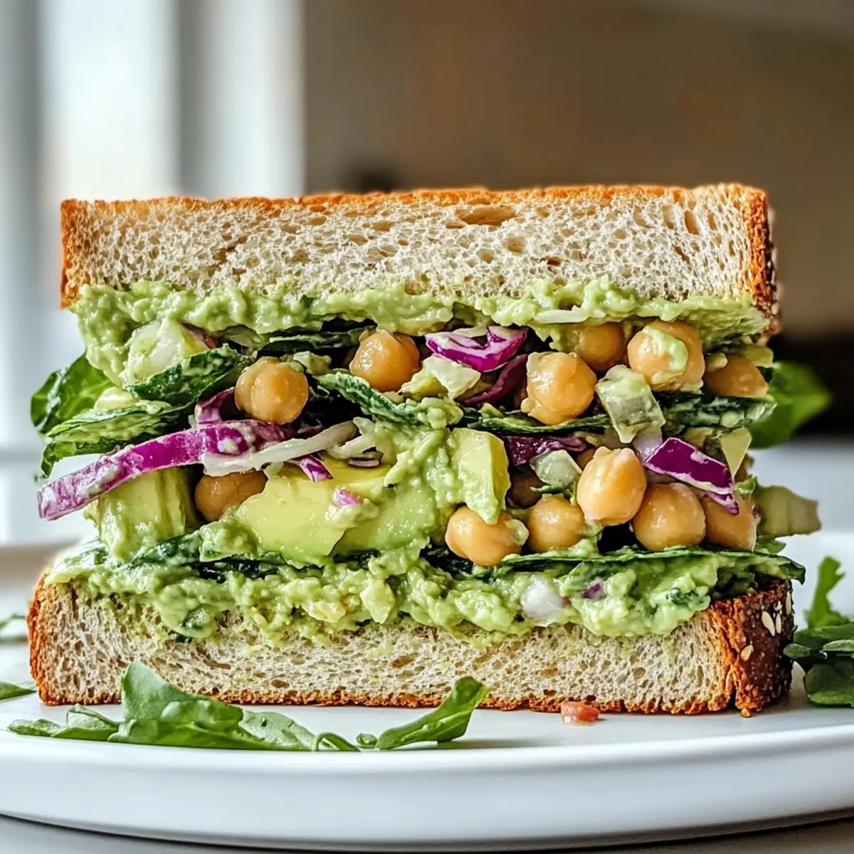 Grüne Göttin Salat Sandwich für schnellen Genuss