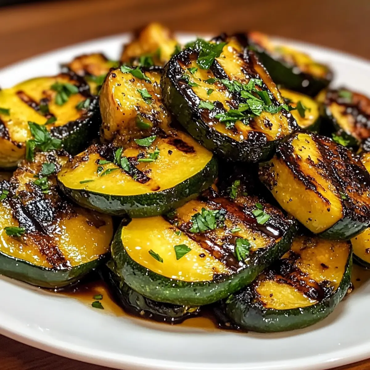 Gegrillter Sommerkürbis mit Balsamico-Glasur Rezept