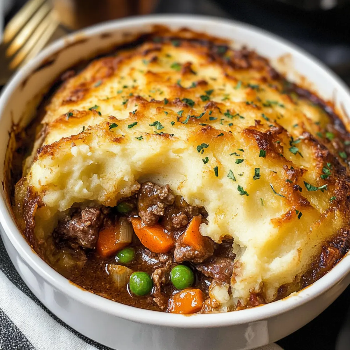 Guinness-Rindfleisch-Hütten-Pastete für Seele und Herz