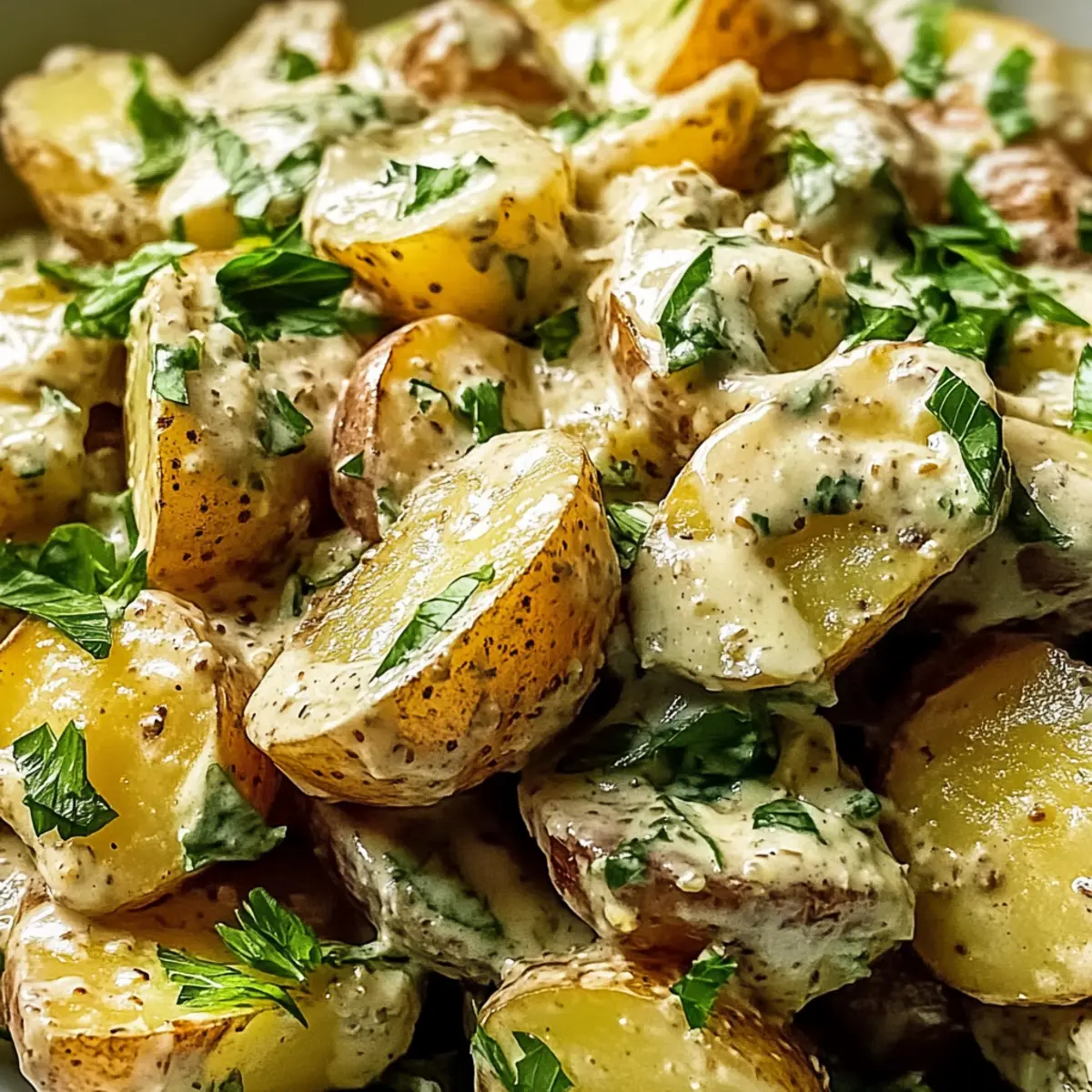 Ernte Kartoffelsalat mit nussigem Dressing