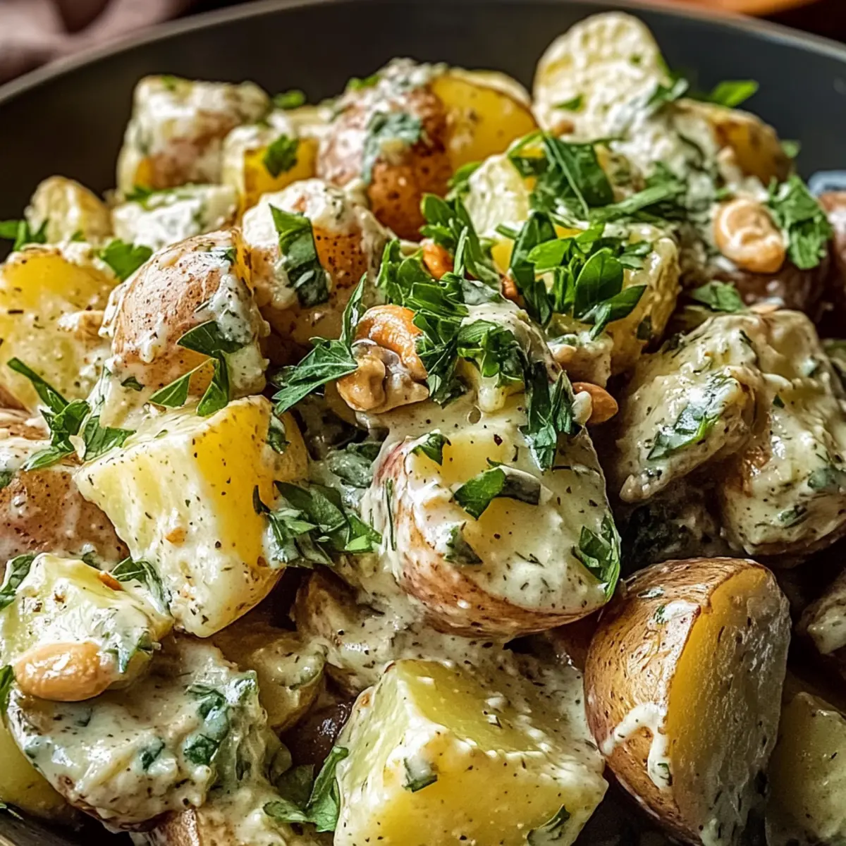 Ernte Kartoffelsalat mit cremigem Dressing