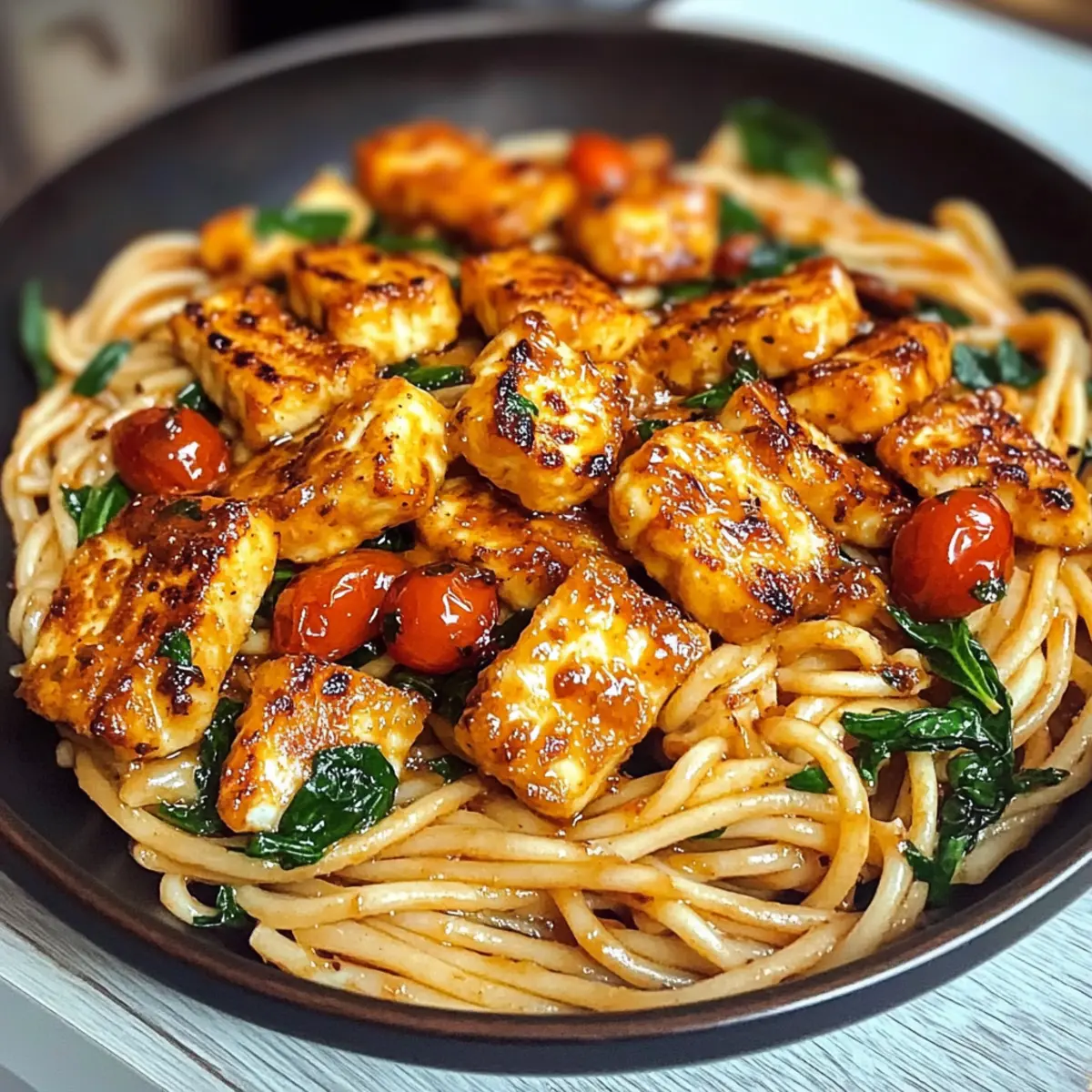 Heiße Honig Halloumi Pasta für gemütliche Abende