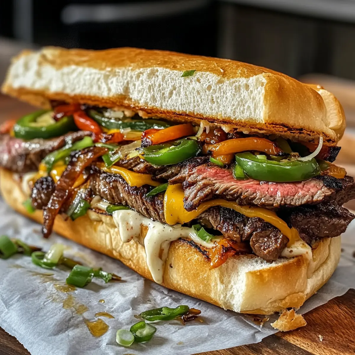 Koreanisches Steak-Sandwich mit würziger Sauce