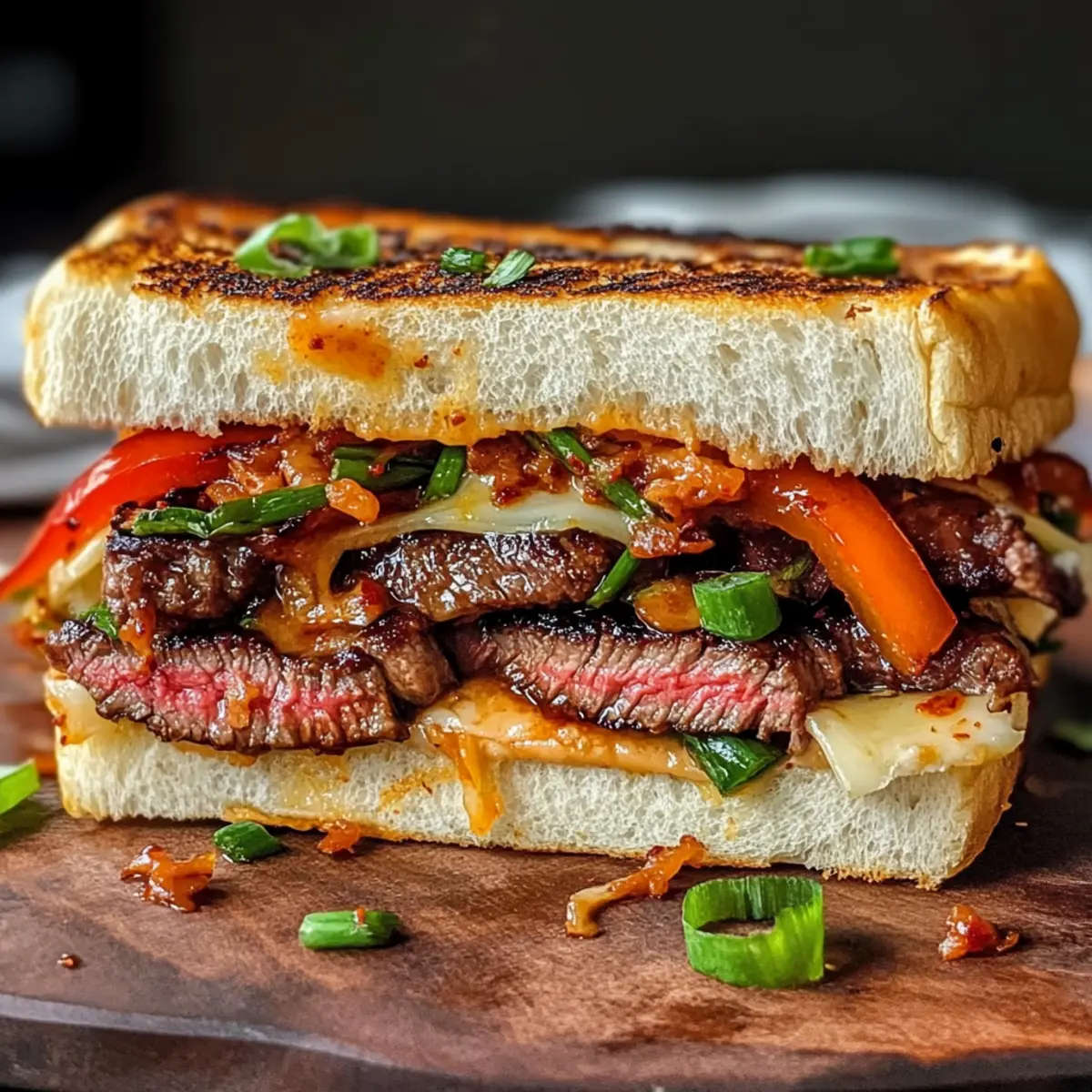 Koreanisches Steak-Sandwich mit Knoblauch-Mayo