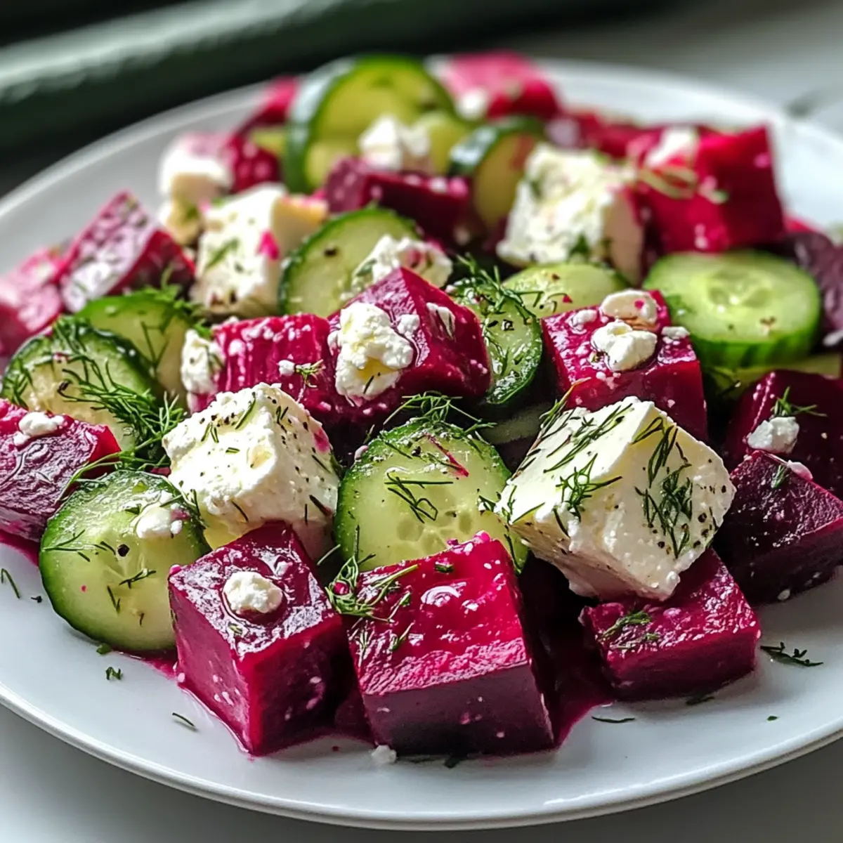 Lebhafte Rote-Bete-Feta-Salat für schnelle Feiertage