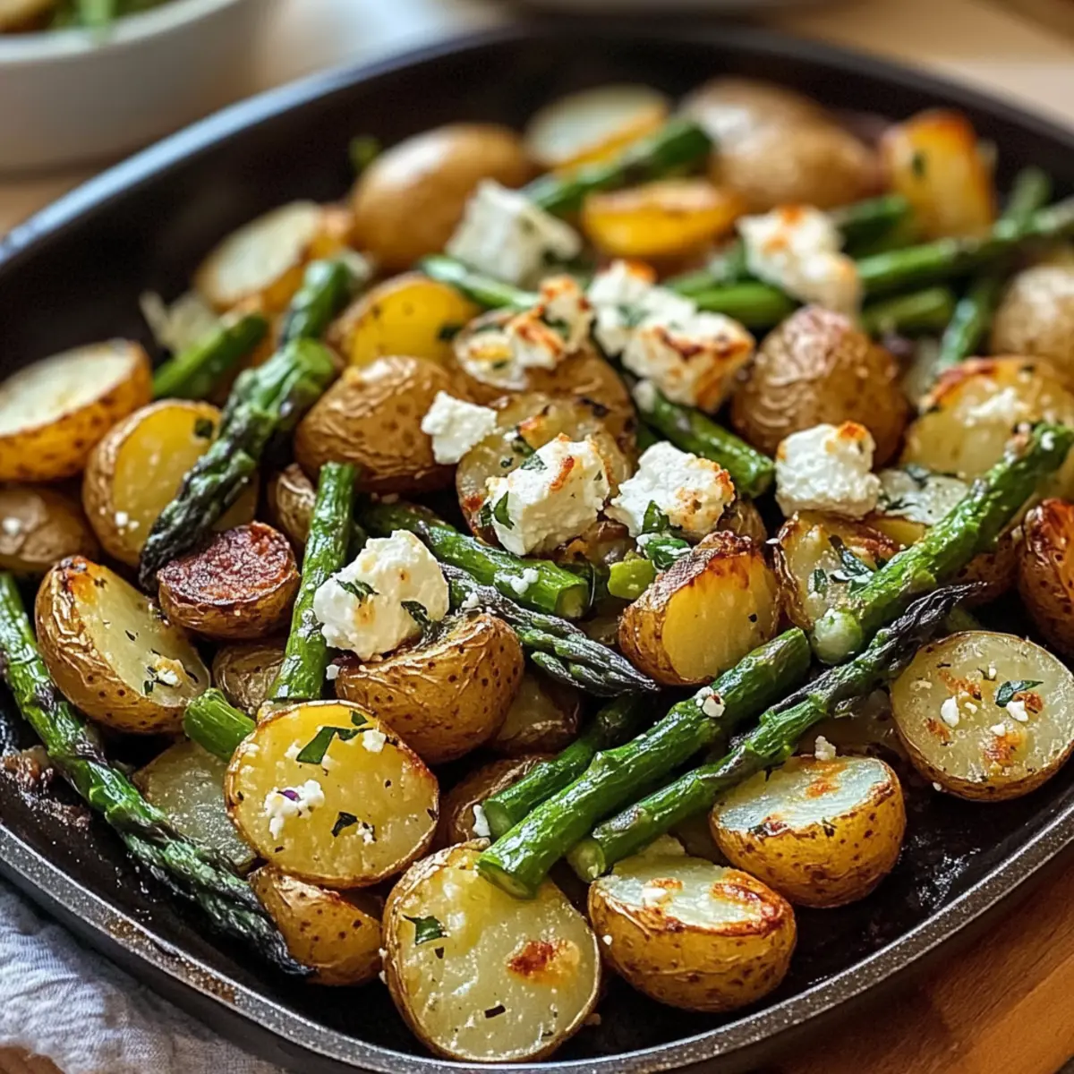 Ofenkartoffeln mit grünem Spargel schnell und lecker