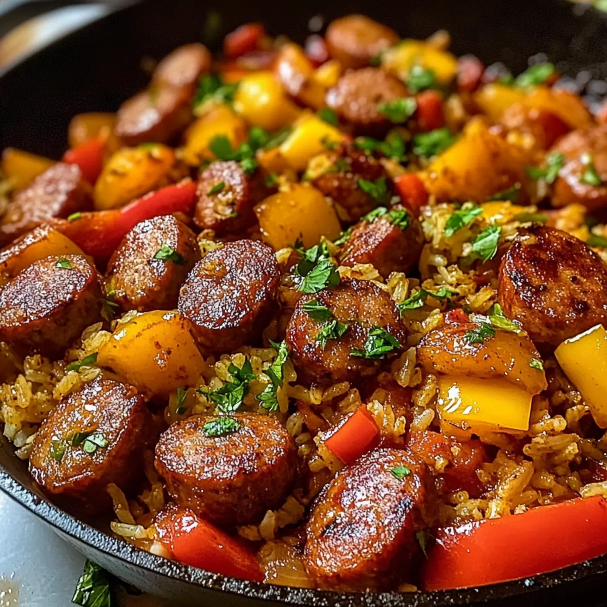 Ein-Topf Sommer-Wurst-Pfanne mit Cajun-Kick