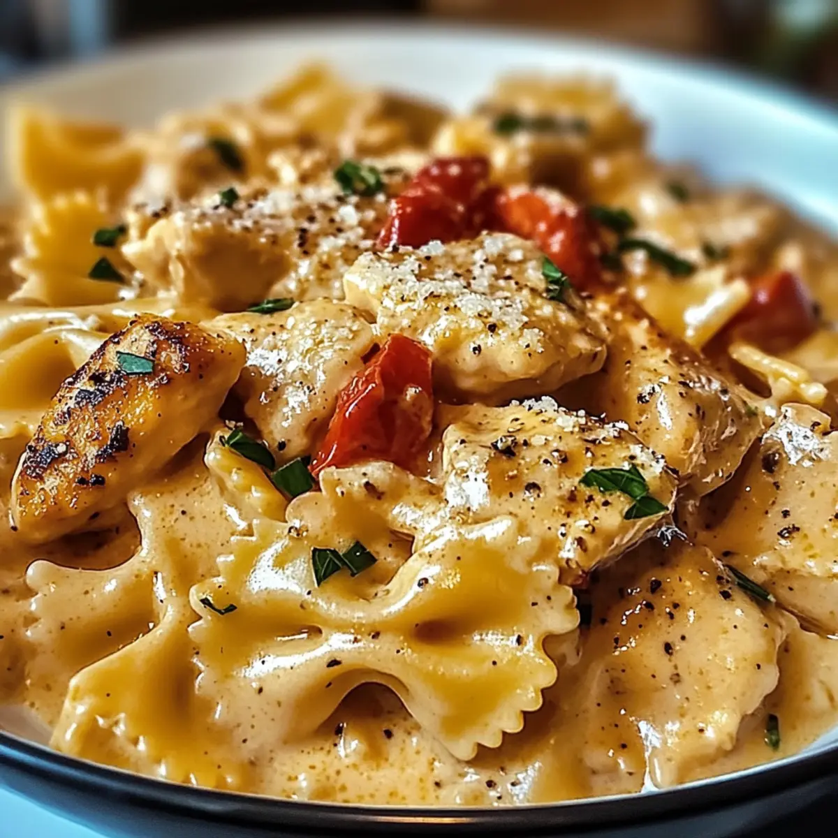 Parmesan geröstetes Paprika Hähnchen mit perfekter Cremigkeit