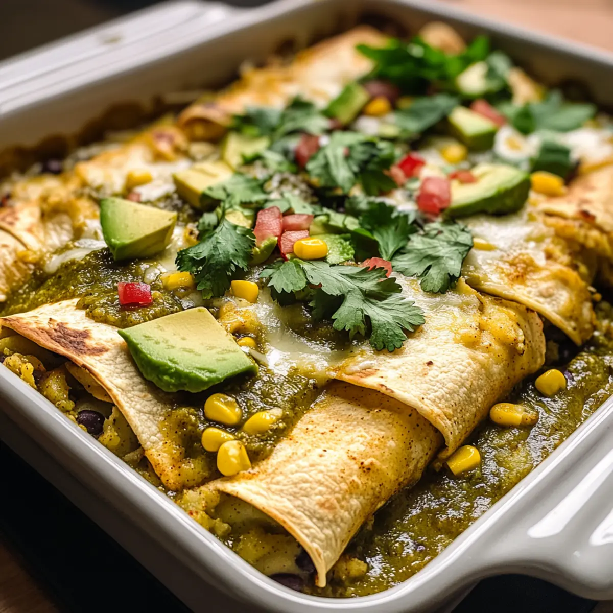 Kartoffel grüne Chili Enchiladas für gemütliche Abende