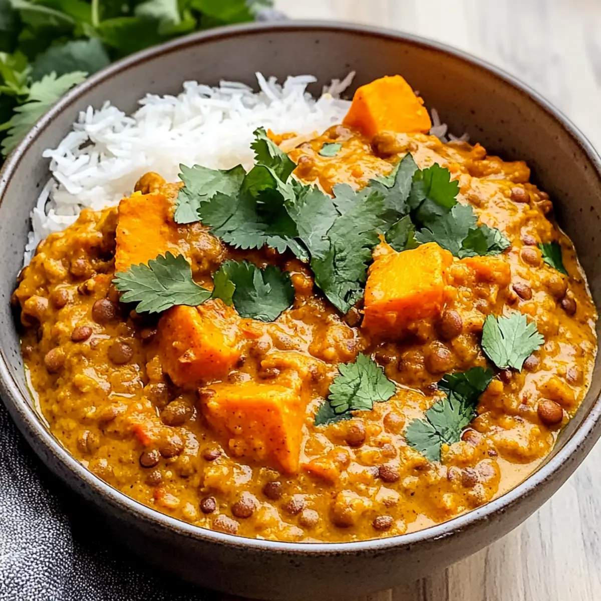 Rote Linsen-Curry mit Süßkartoffeln für Soulfood-Fans