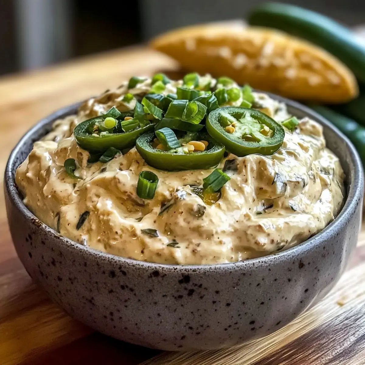 Geröstete Jalapeño Cowboy-Frischkäse Dipp Spaß