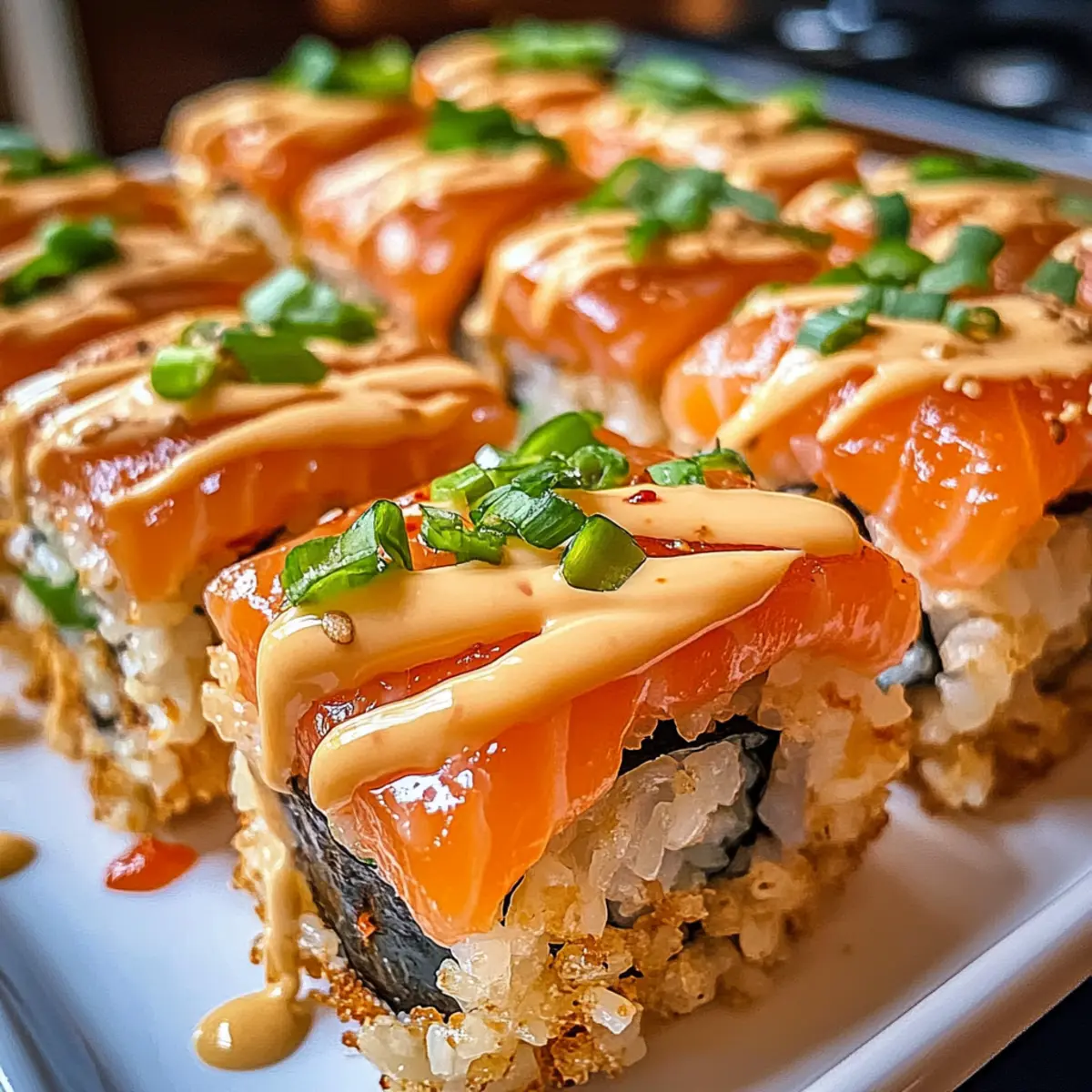 Lachs Knuspriger Reis zum Verlieben