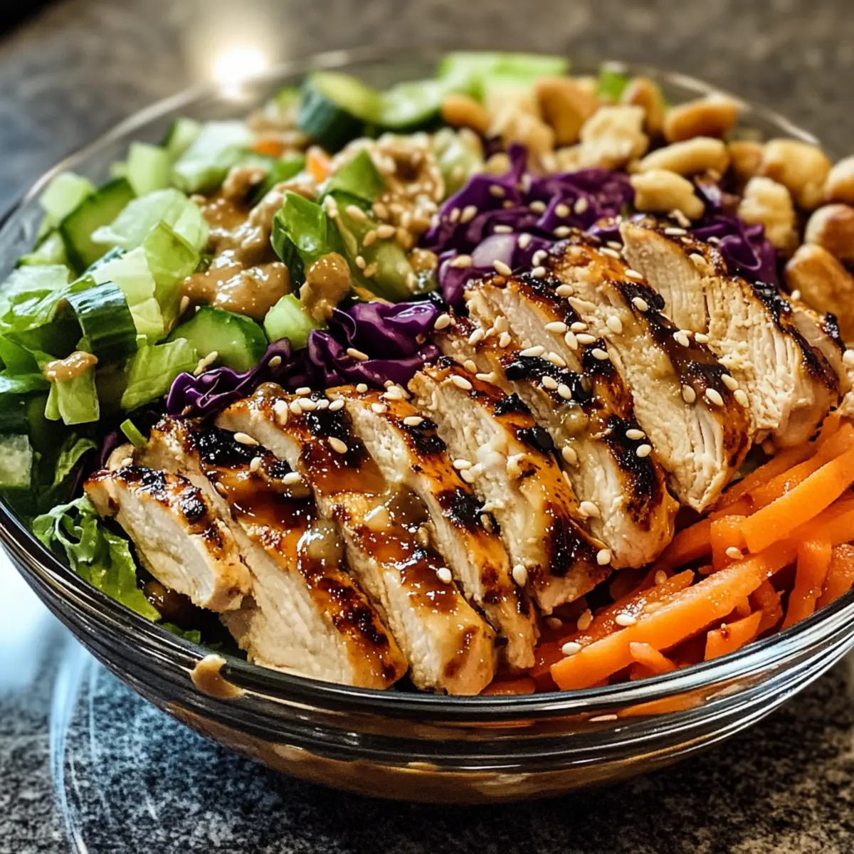Sesam-Hähnchensalat – Gesund und schnell zubereitet