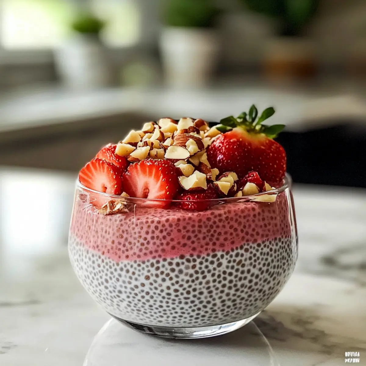 Erdbeer-Chia-Pudding für ein gesundes Frühstück