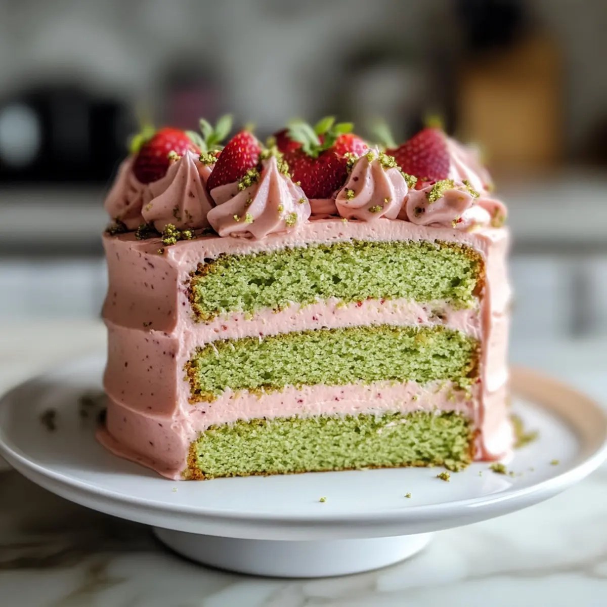 Erdbeer-Matcha-Kuchen für den perfekten Genuss