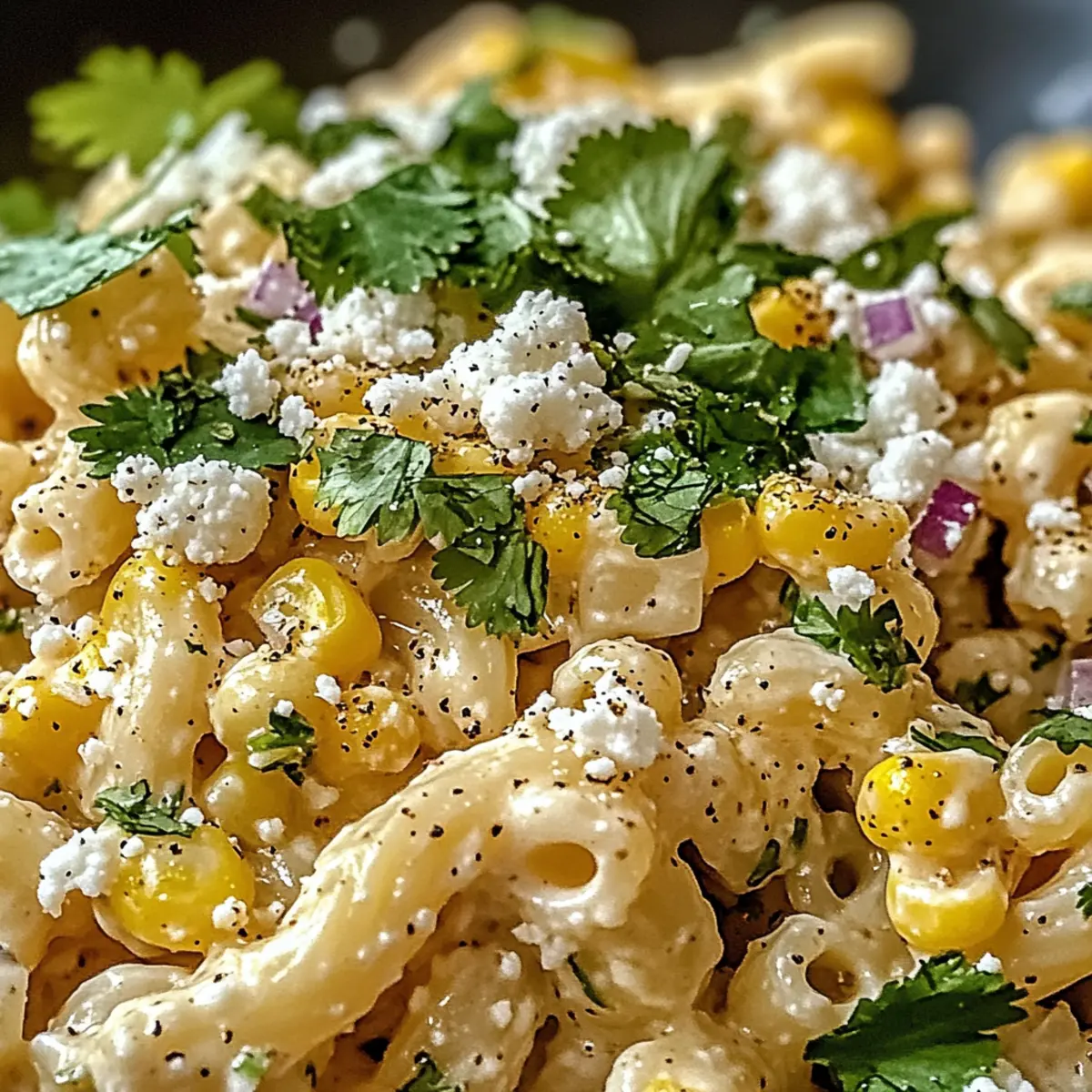 Straßenmais-Nudelsalat: Cremig und frisch für den Sommer