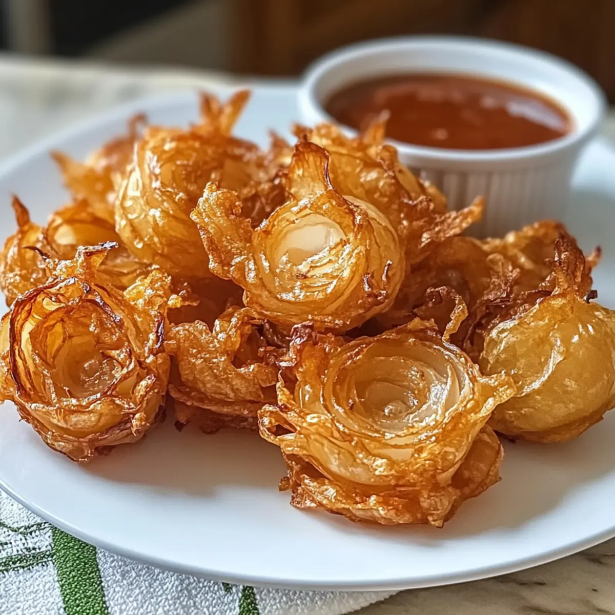 Luftfritteuse knusprige Mini-Blooming-Onion jetzt probieren