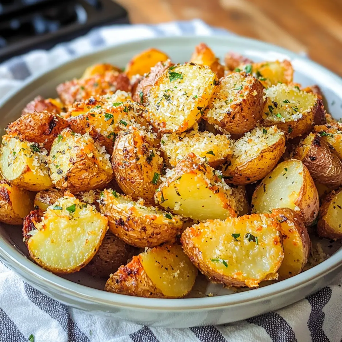 Luftfritteuse Parmesan Rothaut Kartoffeln einfach und knusprig