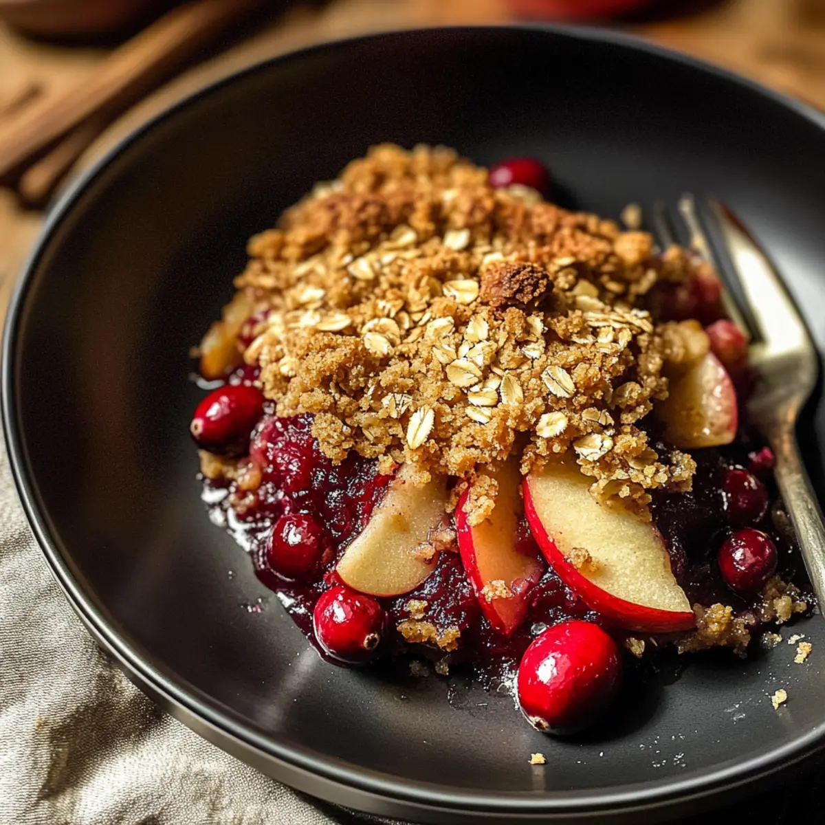 Apfel Cranberry Knusperauflauf für gemütliche Abende